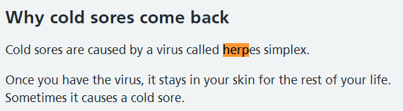 Herpes disclosure..