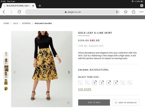 Jaeger ‘statement’ skirt