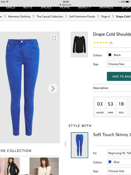 Bright blue jeans,  where to look?