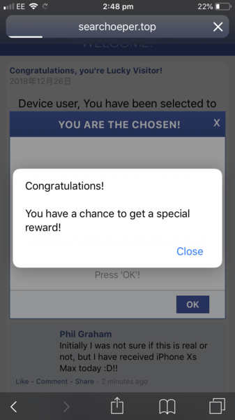 Very annoying pop up!