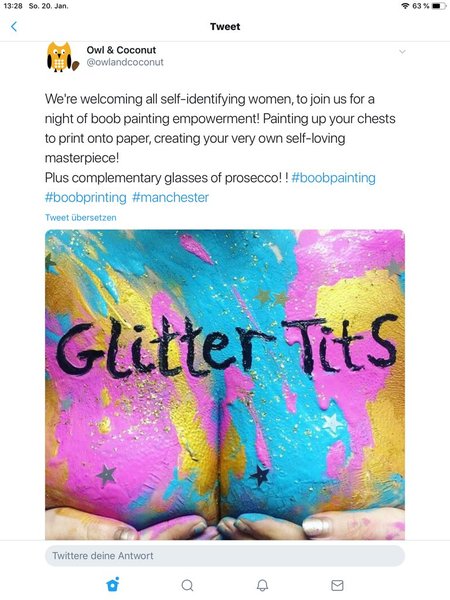 "Glitter tits" AIBU to think the people running this are dangerously stupid?