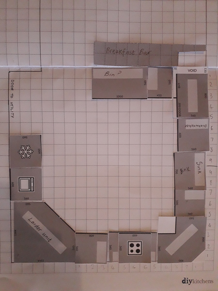 Help... DIY kitchen design - with diagram