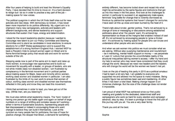 Women's March London says trans voices should be elevated over women's voices