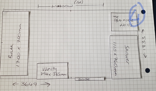 Bathroom layout help please (pics included)