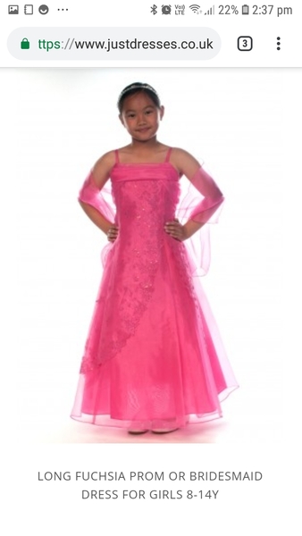 Fuchsia BM Dress for 9 year old