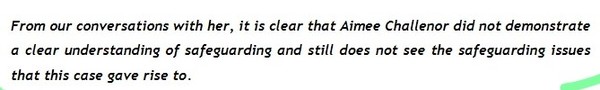 Veritas report due tomorrow (Thursday) at midday re: Aimee Challenor