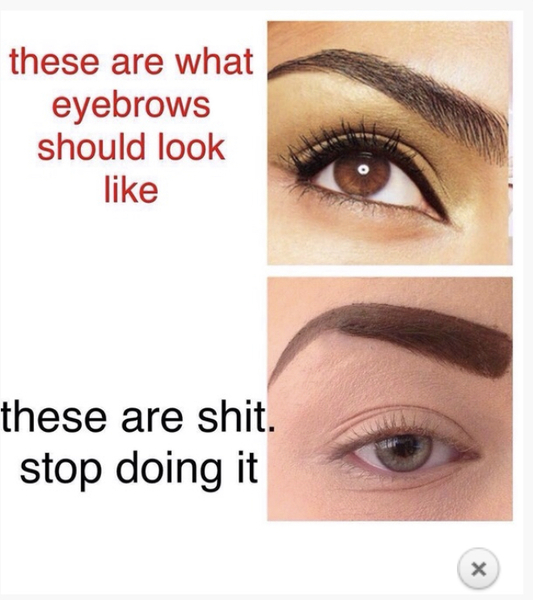 To wonder how much bigger eyebrows can get