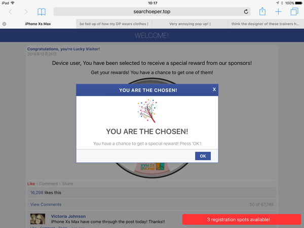 Very annoying pop up!