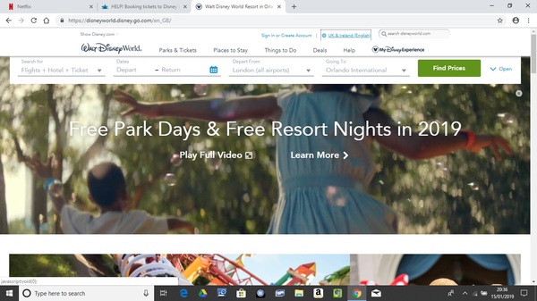 HELP! Booking tickets to Disney Land / Universal