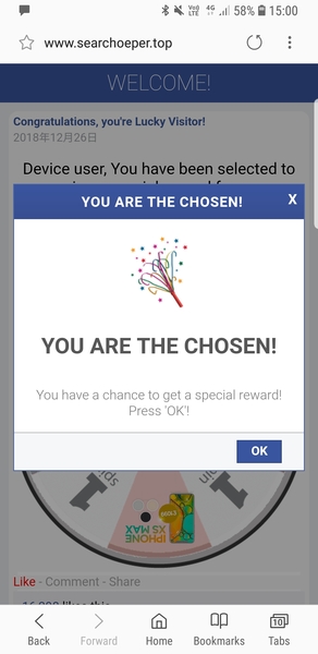 Ad taking over Browser
