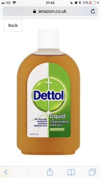 Bathing in dettol