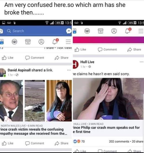 To be annoyed at woman from DofE car crash?