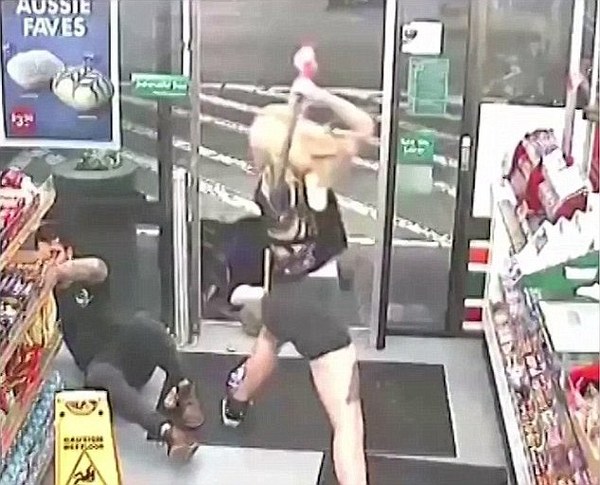 transgender woman splits a stranger’s face with a logging axe