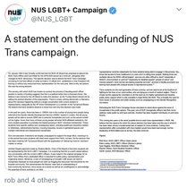 Defunding of NUS Trans campaign