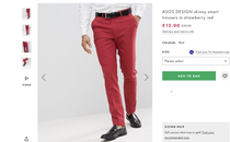 To hate red trousers on men?