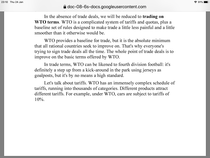 To give you a link to what trading on WTO terms means....