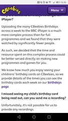 Missed my son’s birthday card on CBeebies!