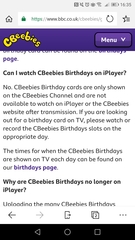 Missed my son’s birthday card on CBeebies!