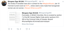 Politician Morgane Oger leans on Vancouver police to look into alleged crimes by Meghan Murphy et al
