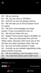 Facebook posts - are leavers gearing up for an election / referendum