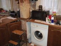 Kitchen and lounge soaked