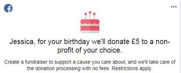 To think that people that post Facebook fundraisers should donate themselves?!