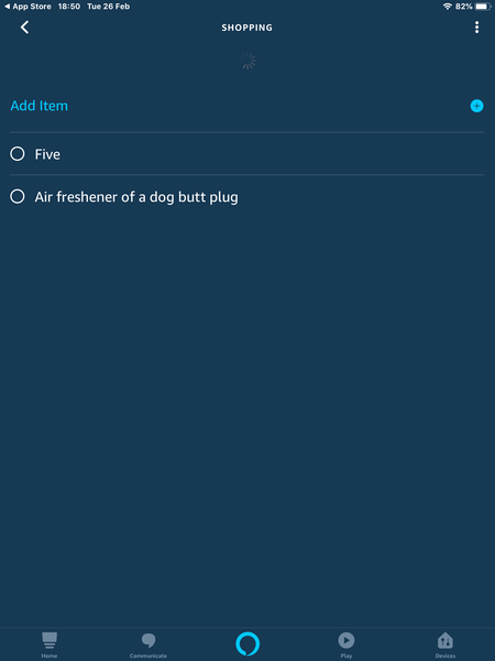 Alexa has added a sex toy to my shopping list!!!