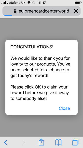 I keep getting redirected to a spam ‘FB gifts’ thing?