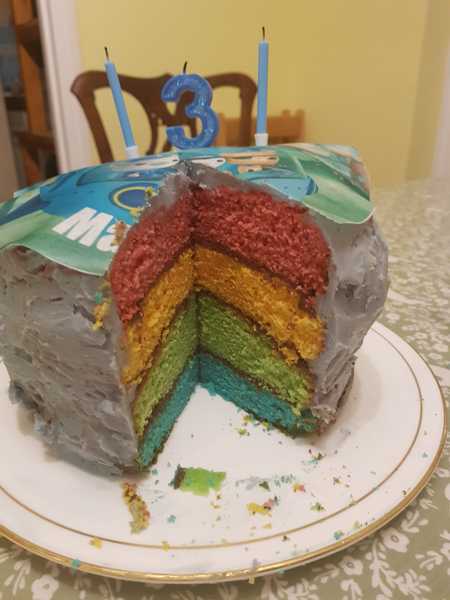 What food colouring for rainbow cake?