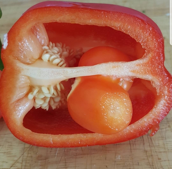 A pepper with a pepper in it.