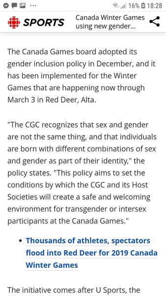 2019 Canada Winter Games will allow athletes to compete as whichever gender they identify as.