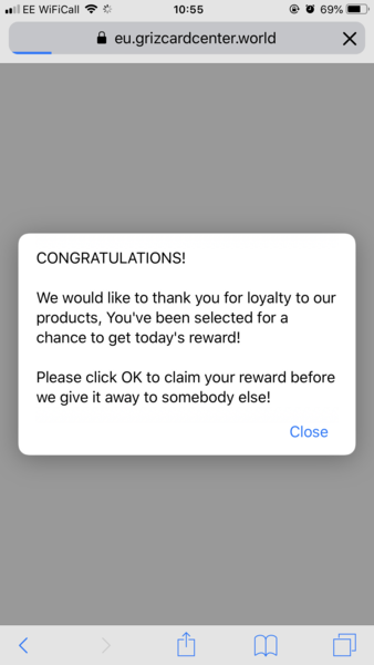 I keep getting redirected to a spam ‘FB gifts’ thing?