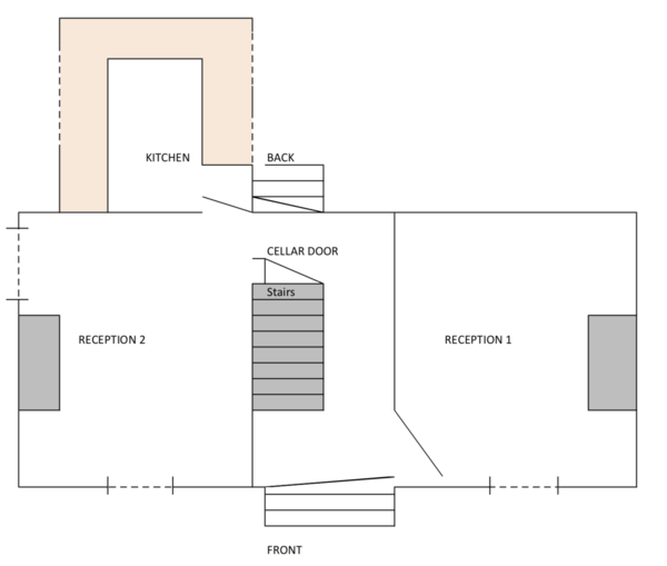 Period house - sacrifice 2nd reception room to create kitchen/diner and separate utility/W.C.?