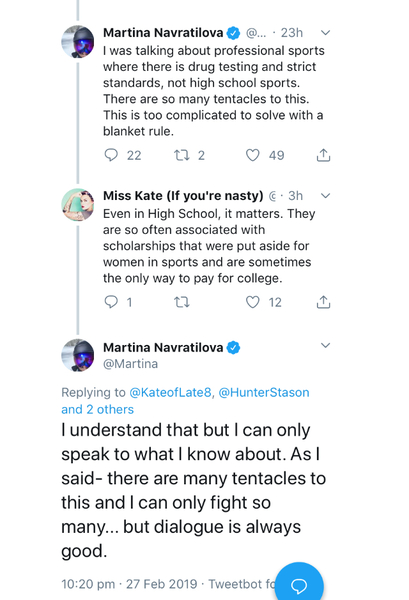 Martina speaks out!