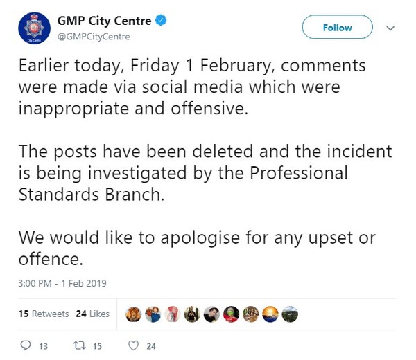 Greater Manchester Police claim “terf is not a slur”