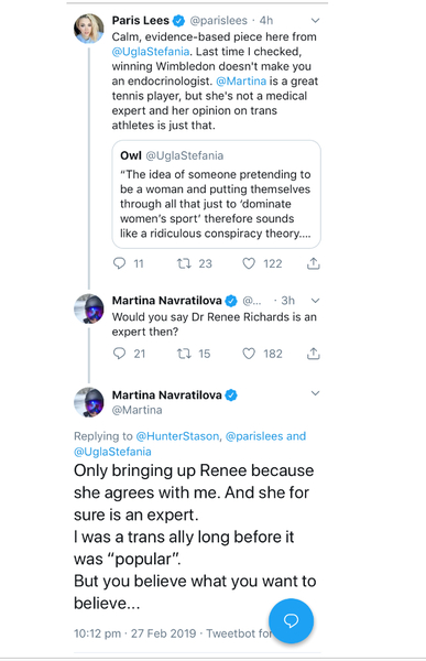 Martina speaks out!