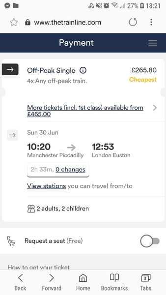 Manchester to  London