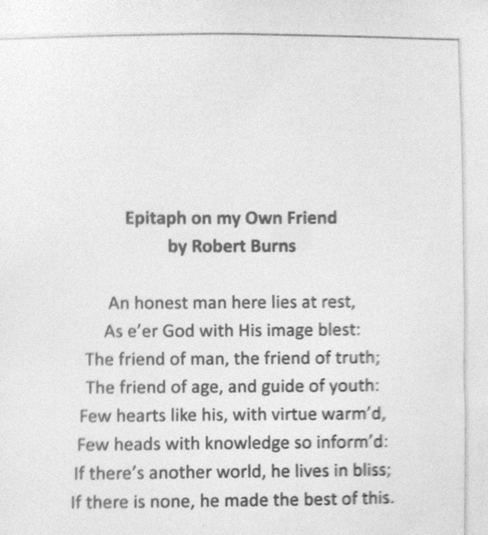 Need a poem for a funeral