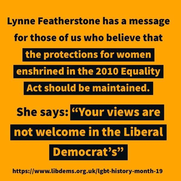 Message from Lynne Featherstone Lib Dems