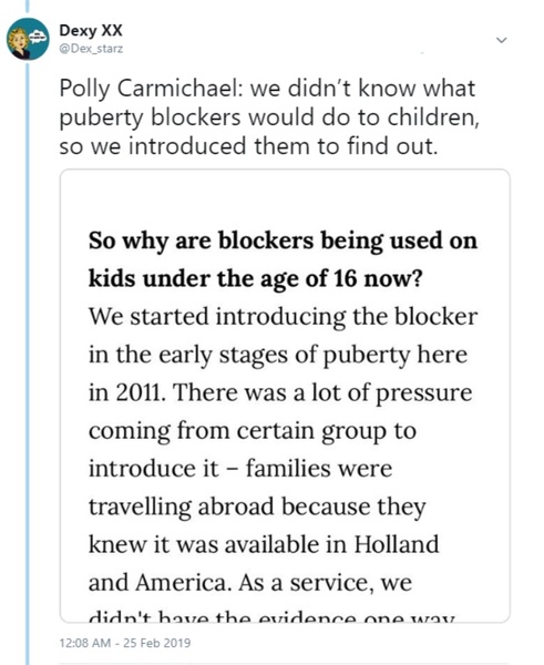 R4 Today about the Tavistock report/resignation