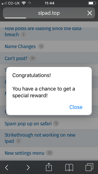 Annoying pop up blocking site