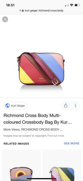 Jenny’s striped bag in Cold Feet