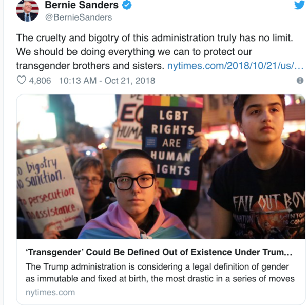 2020 Democratic presidential candidates’ positions on sex-based rights