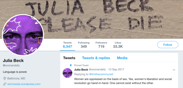 Tucker Carlson of Fox interviews Julia Beck, Baltimore lesbian activist