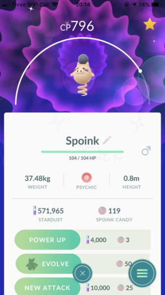 Pokemon Go #22: Papa's got a brand new Grumpig bag.