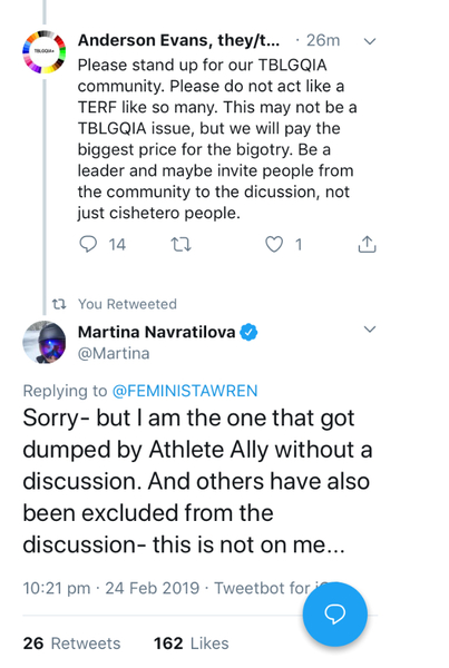 #TeamNavratilova is gathering pace!