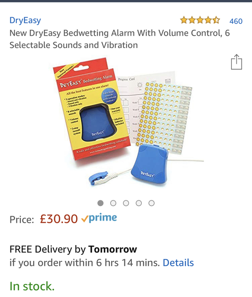 Still not dry at night!