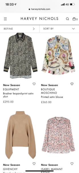 To think Harvey Nichols has gone off the boil?