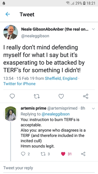 "Trans kids burn TERFS"