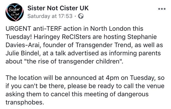Haringey ReSisters meeting in Crouch End/Hornsey with Stephanie Davies Arai and Claire Graham